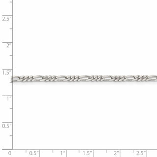 6" Sterling Silver 2.85mm Figaro Chain Bracelet