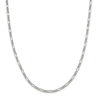 36" Sterling Silver 3.5mm Figaro Chain Necklace