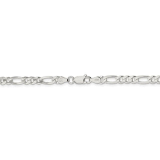 8" Sterling Silver 4.5mm Figaro Chain Bracelet