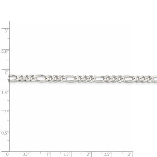 8" Sterling Silver 4.5mm Figaro Chain Bracelet