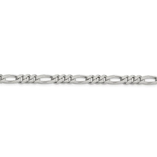 9" Sterling Silver 5.5mm Figaro Chain Bracelet