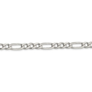 24" Sterling Silver 6.75mm Figaro Chain Necklace