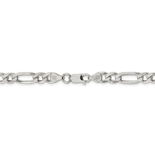 28" Sterling Silver 6.75mm Figaro Chain Necklace