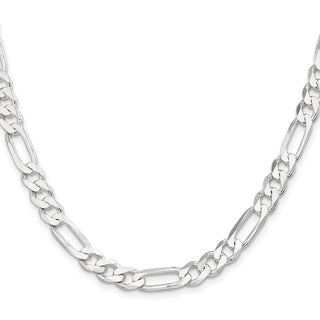 16" Sterling Silver 7.5mm Figaro Chain Necklace