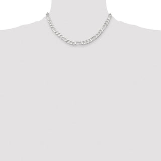16" Sterling Silver 7.5mm Figaro Chain Necklace