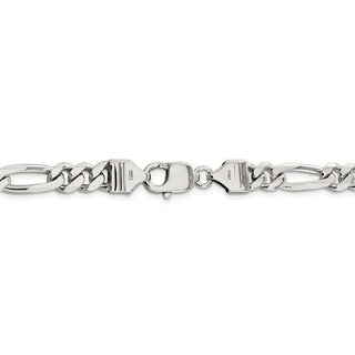 9" Sterling Silver 8mm Figaro Chain Bracelet