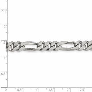 9" Sterling Silver 8mm Figaro Chain Bracelet