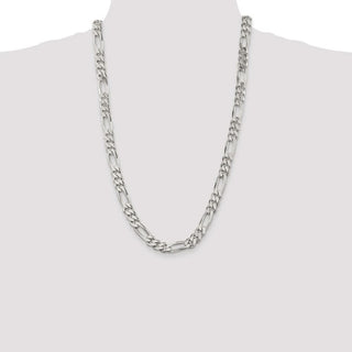 26" Sterling Silver 9mm Figaro Chain Necklace