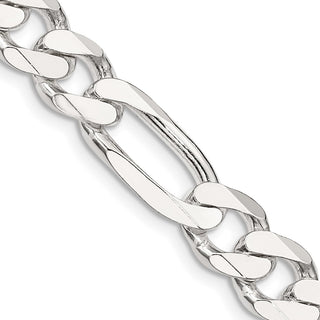 30" Sterling Silver 9mm Figaro Chain Necklace
