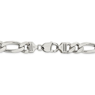 10" Sterling Silver 10.75mm Figaro Chain Anklet