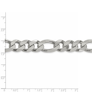 28" Sterling Silver 13.5mm Figaro Chain Necklace
