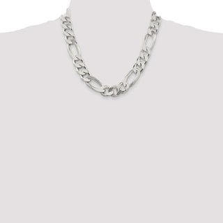 20" Sterling Silver 15mm Figaro Chain Necklace