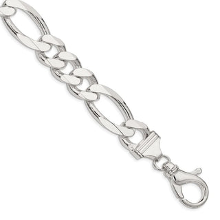 10" Sterling Silver 15mm Figaro Chain Anklet