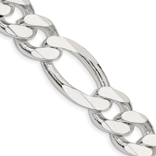 28" Sterling Silver 15mm Figaro Chain Necklace