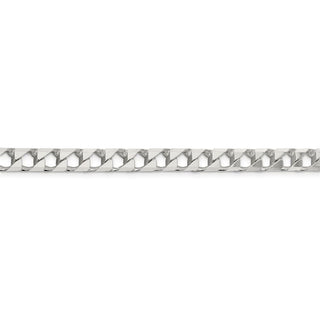 8" Sterling Silver 6.75mm Flat Open Curb Chain Bracelet