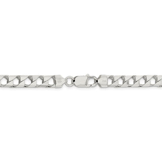 26" Sterling Silver 6.75mm Flat Open Curb Chain Necklace