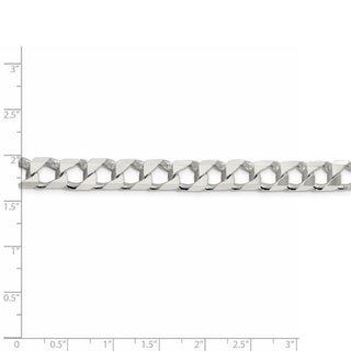 26" Sterling Silver 8.6mm Flat Open Curb Chain Necklace