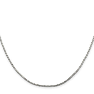 22" Sterling Silver 1.25mm Diamond-cut Round Franco Chain Necklace w/4in ext.