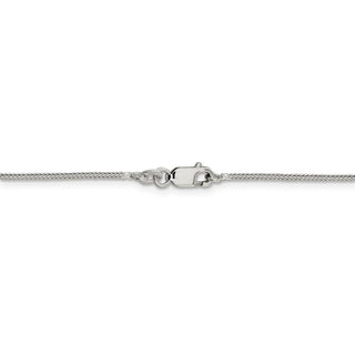 18" Sterling Silver 1.25mm Diamond-cut Round Franco Chain Necklace