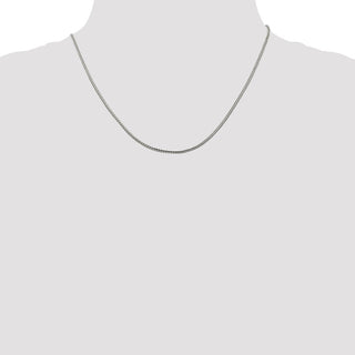 18" Sterling Silver 2mm Diamond-cut Round Franco Chain Necklace