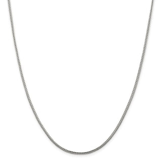 26" Sterling Silver 2mm Diamond-cut Round Franco Chain Necklace