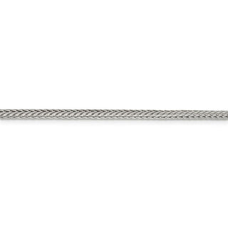 30" Sterling Silver 2.5mm Diamond-cut Round Franco Chain Necklace