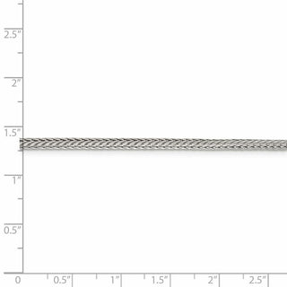 7" Sterling Silver 2.5mm Diamond-cut Round Franco Chain Bracelet