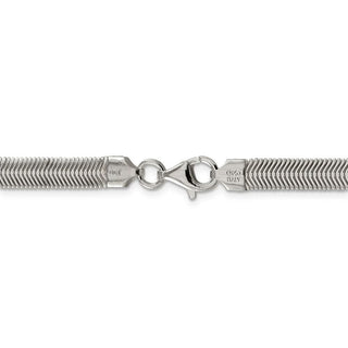 24" Sterling Silver 6.25mm Flat Oval Snake Chain Necklace