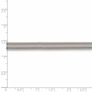 24" Sterling Silver 6.25mm Flat Oval Snake Chain Necklace