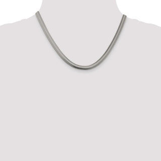 18" Sterling Silver 6.25mm Flat Oval Snake Chain Necklace