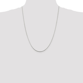 24" Sterling Silver 1.25mm Diamond-cut Snake Chain Necklace