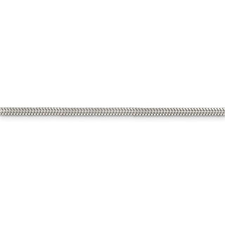 20" Sterling Silver 2.5mm Diamond-cut Snake Chain Necklace