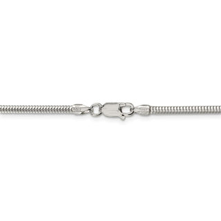 18" Sterling Silver 2.5mm Diamond-cut Snake Chain Necklace