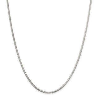 20" Sterling Silver 2.5mm Diamond-cut Snake Chain Necklace