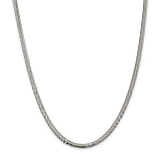 24" Sterling Silver 4.2mm Flat Oval Snake Chain Necklace