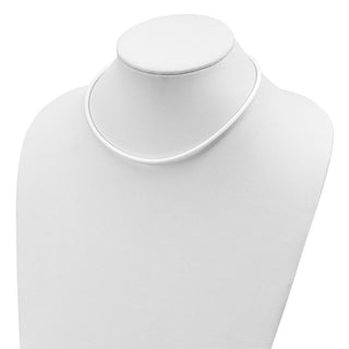 Sterling Silver 16inch 3mm White Rubber Cord Necklace