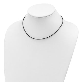 Sterling Silver 18inch 1.5mm Olive Leather Cord Necklace
