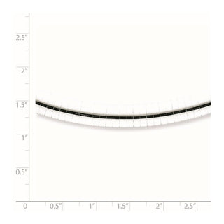 Sterling Silver Rhodium-plated 6mm w/2 in Ext Cubetto Chain Necklace