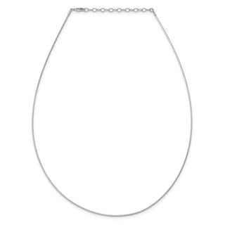 Rhodium-plated Sterling Silver 1mm Round Cubetto Necklace