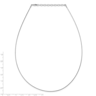 Rhodium-plated Sterling Silver 1mm Round Cubetto Necklace