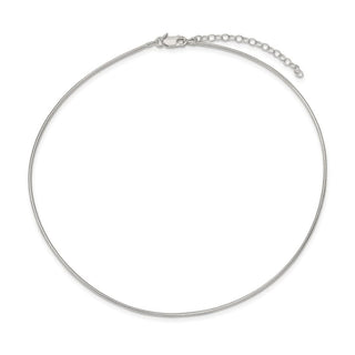 Sterling Silver 1.6mm w/ 2in extender Neckwire Chain Necklace