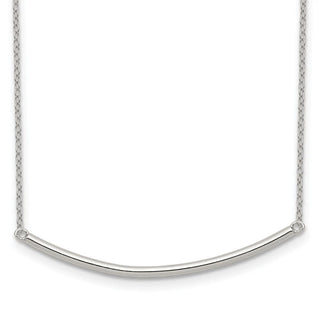 Sterling Silver Polished w/1 inch ext. Bar Necklace