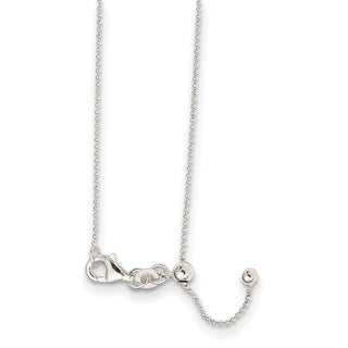 Sterling Silver Polished Beaded Adjustable Necklace QG5350