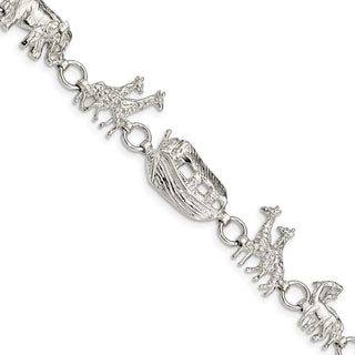 Sterling Silver Noahs Ark Bracelet