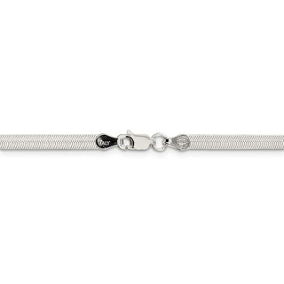 7" Sterling Silver 3.25mm Magic Herringbone Chain Bracelet