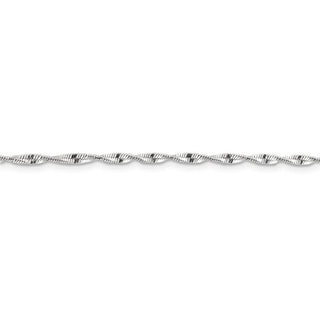 24" Sterling Silver 2mm Twisted Herringbone Chain Necklace