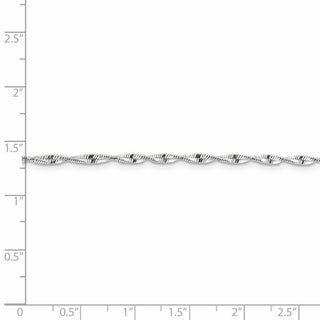 24" Sterling Silver 2mm Twisted Herringbone Chain Necklace