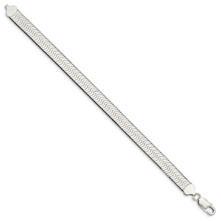 8" Sterling Silver 8.75mm Magic Herringbone Chain Bracelet