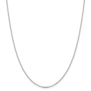24" Sterling Silver 1.75mm Diamond-cut Cable Chain Necklace