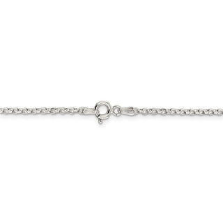24" Sterling Silver 2mm Diamond-cut Cable Chain Necklace